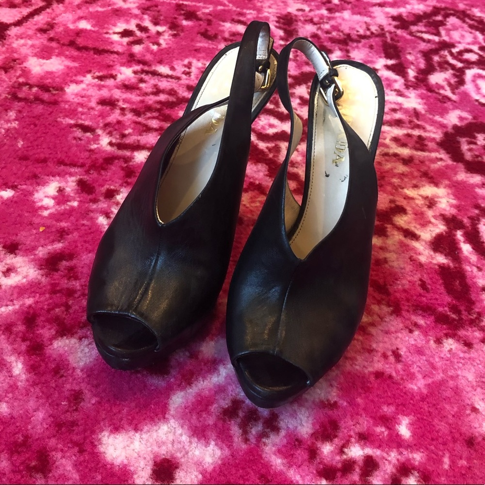 Prada black heels